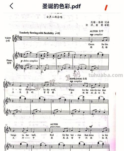 圣诞的色彩及圣诞的色彩合唱 