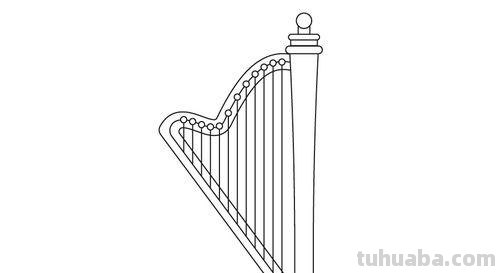 竖琴简笔画 竖琴简笔画图片