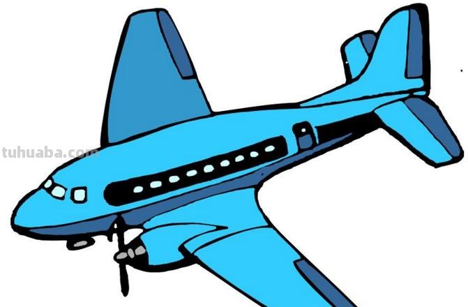 彩色飞机简笔画 彩色飞机图片简笔画