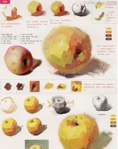 《色彩画水果静物——以苹果为例》 