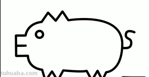 简笔画猪怎么画 10秒画一只猪？