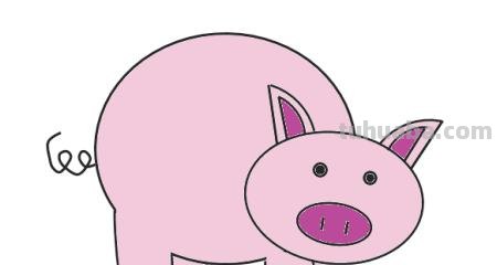 简笔画猪怎么画 10秒画一只猪？