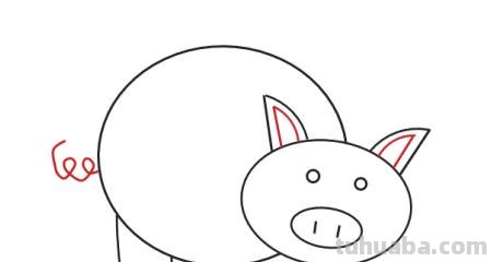 简笔画猪怎么画 10秒画一只猪？