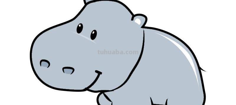 河马怎么画简笔画 画河马要涂什么颜色？