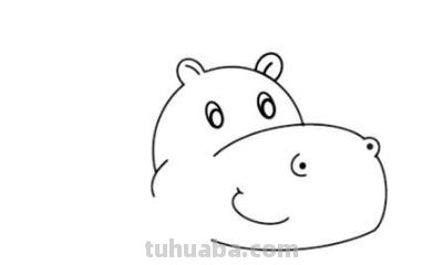 河马怎么画简笔画 画河马要涂什么颜色？