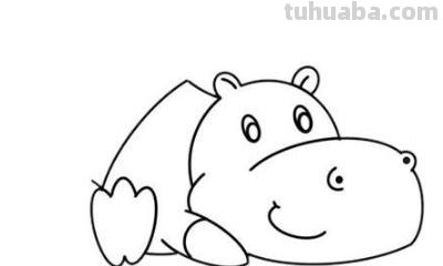 河马怎么画简笔画 画河马要涂什么颜色？