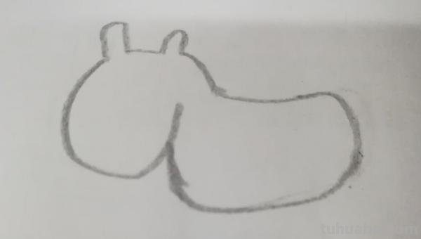 河马怎么画简笔画 画河马要涂什么颜色？