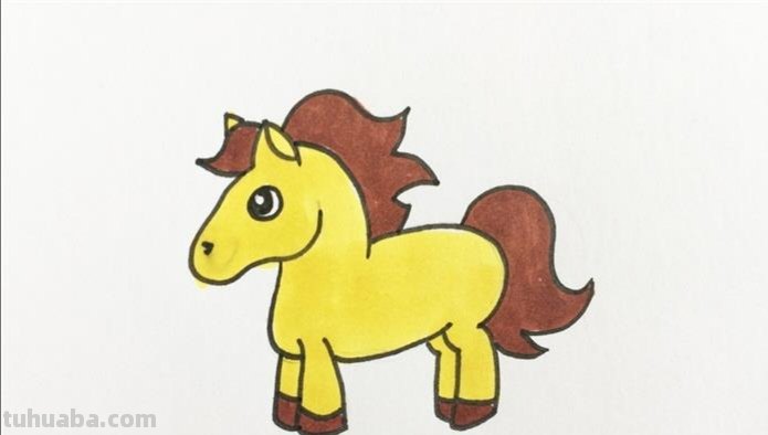 河马怎么画简笔画 画河马要涂什么颜色？