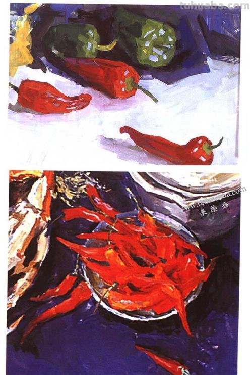 如何用色彩表现辣椒？色彩辣椒的画法详解 