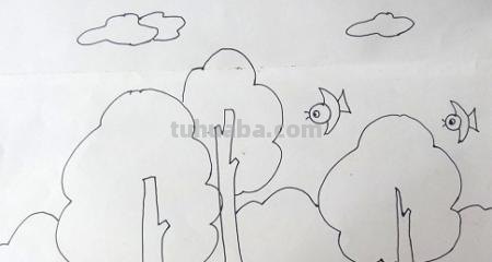 大树简笔画怎么画 简笔画学画大树小鸟？