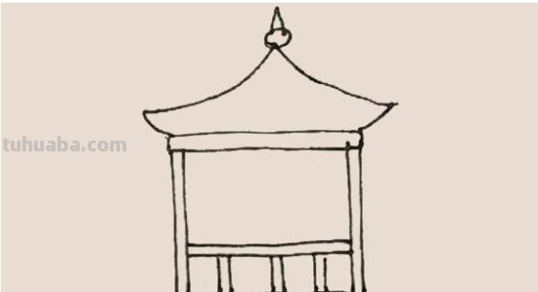 彩铅亭子怎么画简单 初学者彩铅画步骤？