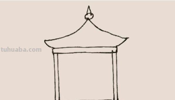 彩铅亭子怎么画简单 初学者彩铅画步骤？