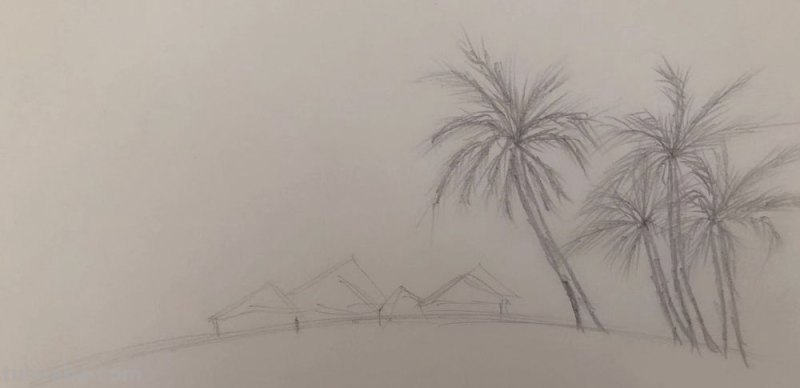 彩铅亭子怎么画简单 初学者彩铅画步骤？