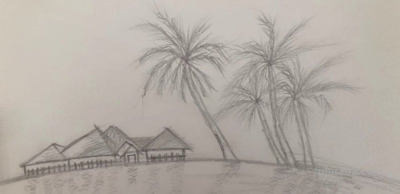 彩铅亭子怎么画简单 初学者彩铅画步骤？