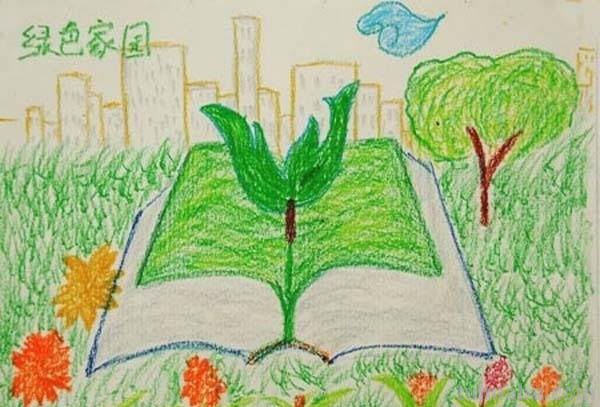 如何画照片色彩一片绿的画作