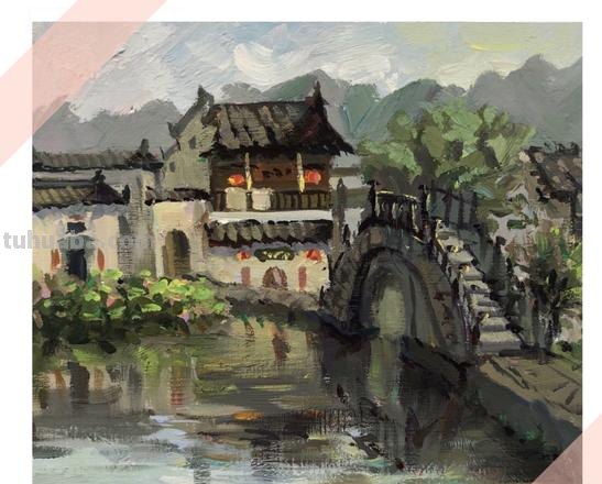 【色彩风景宏村：湖面上的绚丽画卷】 