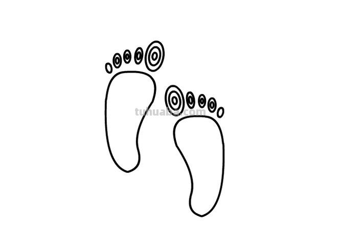 足怎么画简笔画 脚印简笔画怎么画？