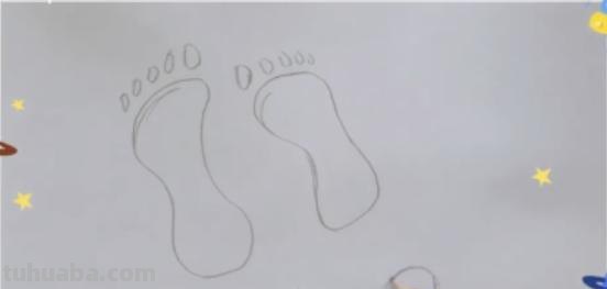 足怎么画简笔画 脚印简笔画怎么画？