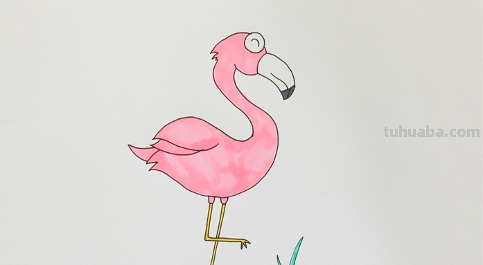 qq红包中的火烈鸟怎么画? qq红包中的火烈鸟怎么画?