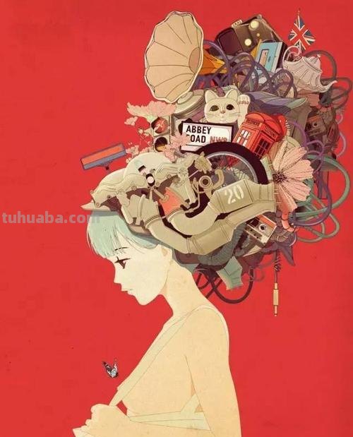 用色彩竖构图打造精美插画，色彩竖构图万能构图技巧详解 