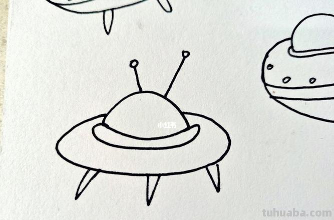 飞碟简笔画 飞碟简笔画带颜色