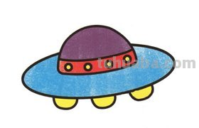 飞碟的图片简笔画怎么写