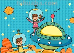 飞碟的图片简笔画怎么写