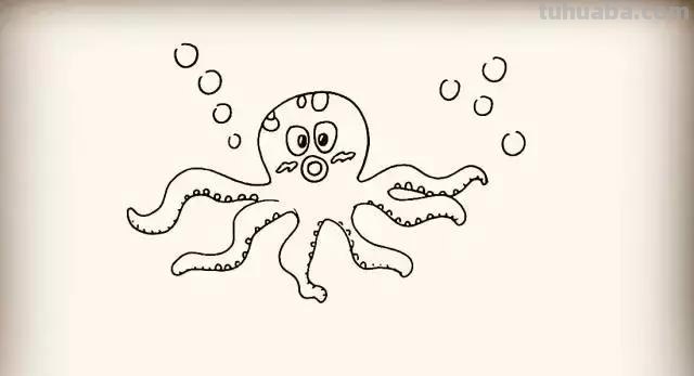简笔画｜儿童简笔画，章鱼的多种画法详细教程，建议为宝宝收藏！