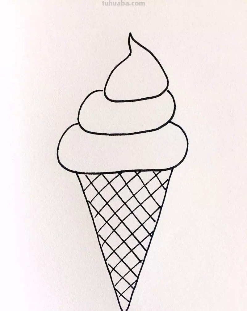 简笔画冰淇淋怎么画 简笔画冰淇淋怎么画