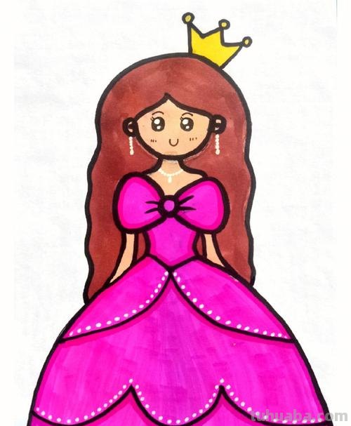 公主简笔画怎么画 简笔画之小公主的画法？