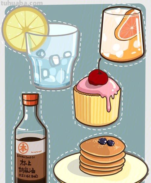 每天学一幅简笔画-卡通食物/甜品简笔画图片大全