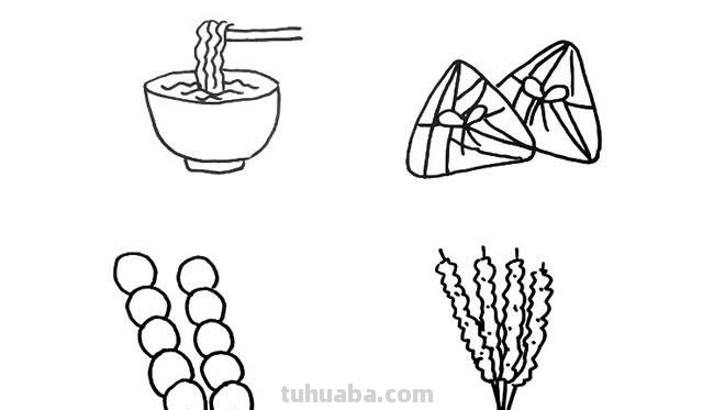 每天学一幅简笔画-卡通食物/甜品简笔画图片大全