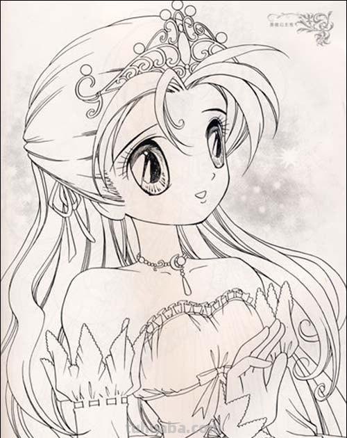 芭比怎么画简笔画 十二星座公主素描简单