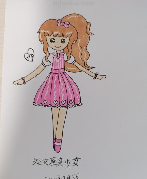 芭比怎么画简笔画 十二星座公主素描简单