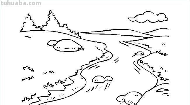 河怎么画简笔画 简笔画小溪的画法？