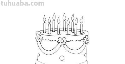 蛋糕简笔画的画法 蛋糕简笔画的画法图片