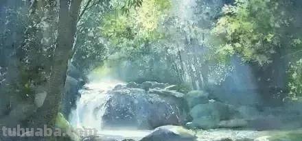 风和日丽的风景水彩画 - 日本画家关田春崎作品欣赏