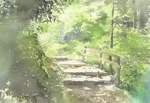 风和日丽的风景水彩画 - 日本画家关田春崎作品欣赏