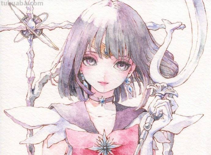 画师大佬绘制水彩版的美少女战士，土萌萤看起来好帅气
