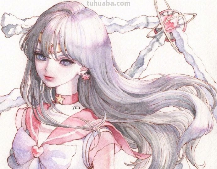 画师大佬绘制水彩版的美少女战士，土萌萤看起来好帅气