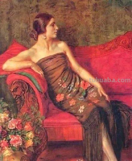 西班牙女郎｜英国画家乔治·欧文·韦恩·阿坡利人物水彩画选集