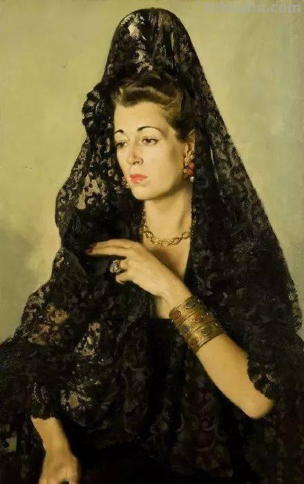 西班牙女郎｜英国画家乔治·欧文·韦恩·阿坡利人物水彩画选集