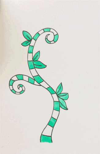 藤条怎么画简笔画 如何画向上爬的藤蔓？