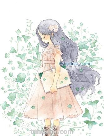 温暖又可爱的水彩动漫风插画欣赏