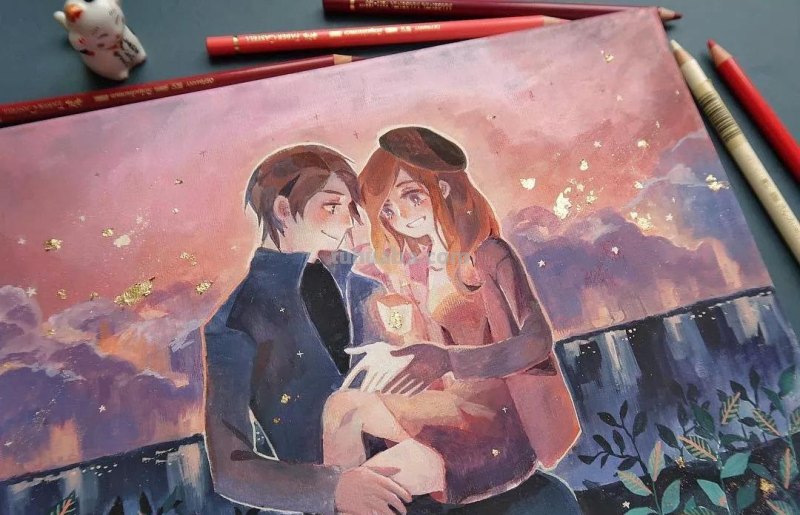 温暖又可爱的水彩动漫风插画欣赏