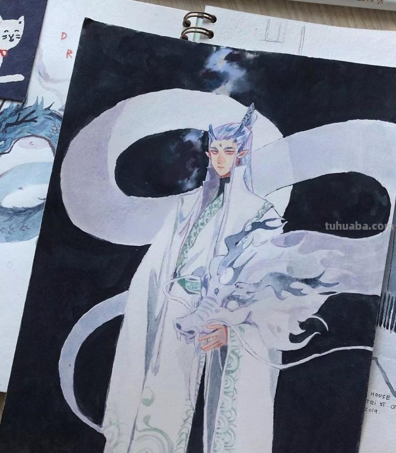 温暖又可爱的水彩动漫风插画欣赏