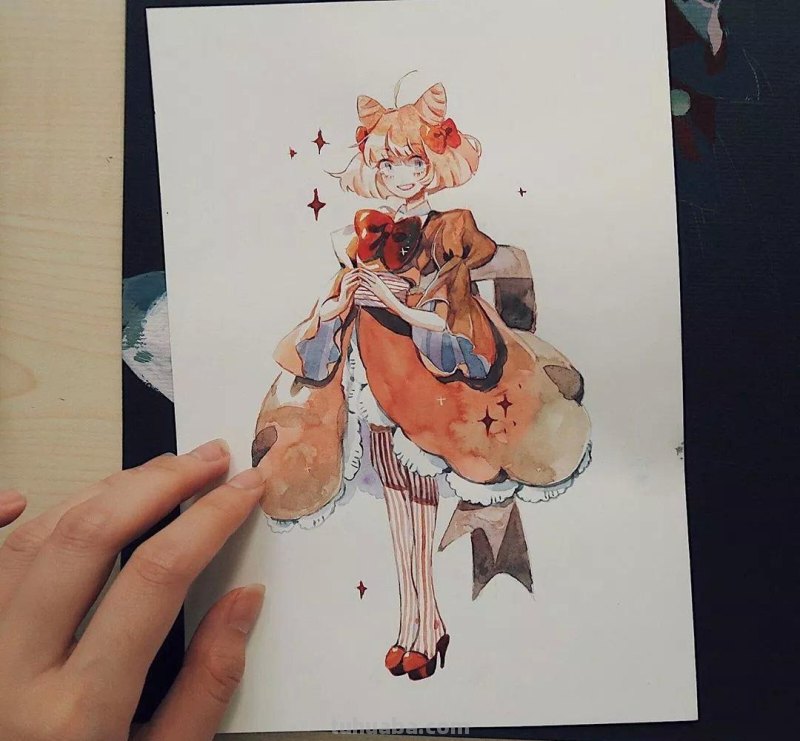 温暖又可爱的水彩动漫风插画欣赏