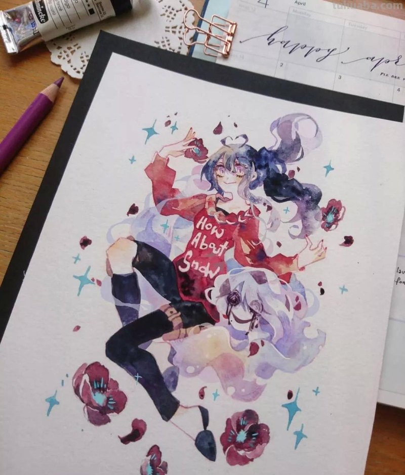 温暖又可爱的水彩动漫风插画欣赏