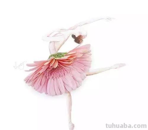 创意插画，当水彩遇到花瓣，花漾衣舞