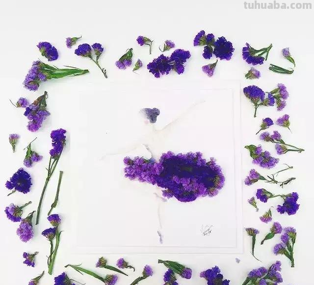 创意插画，当水彩遇到花瓣，花漾衣舞